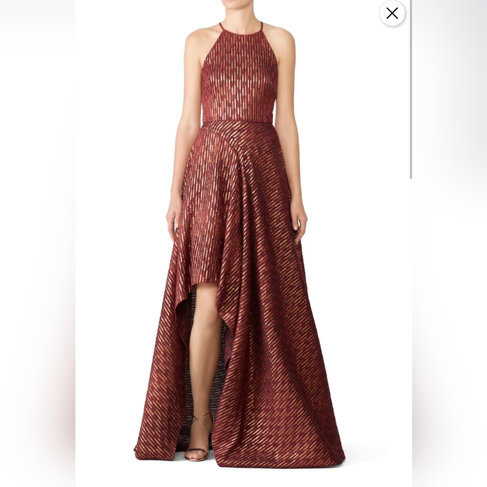 Elegant Burgundy Evening Gown